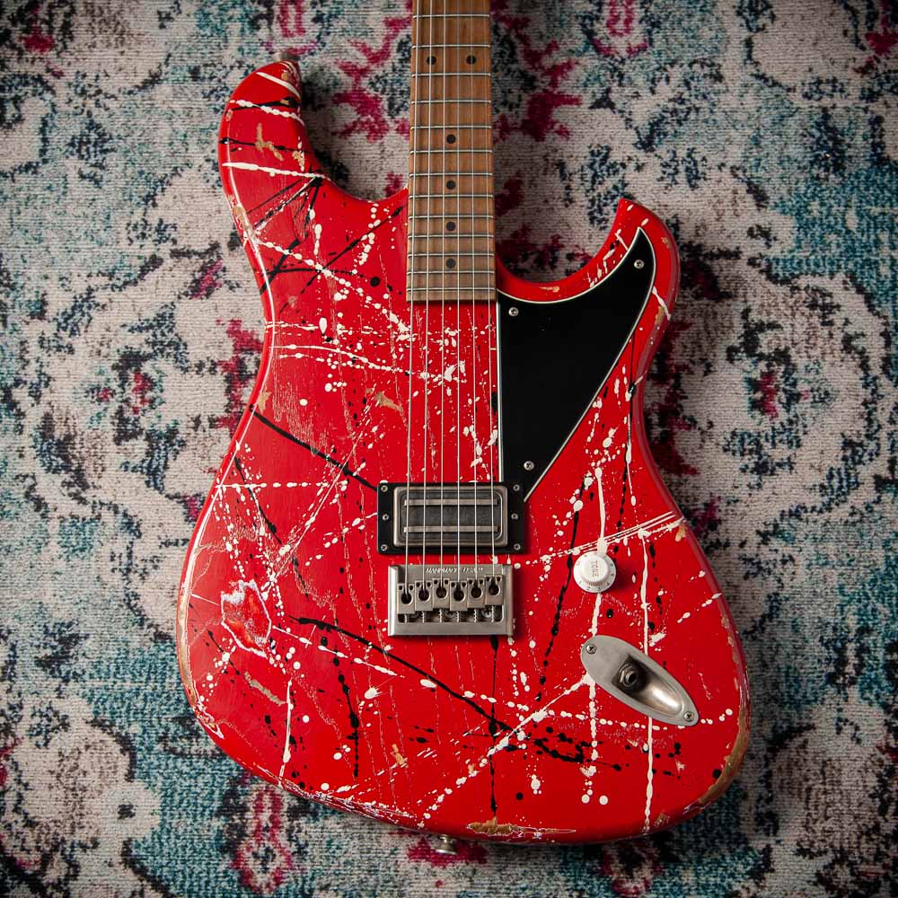 Novo Idris H1 NAMM Signature Red/Black/White Splatter #DF0113