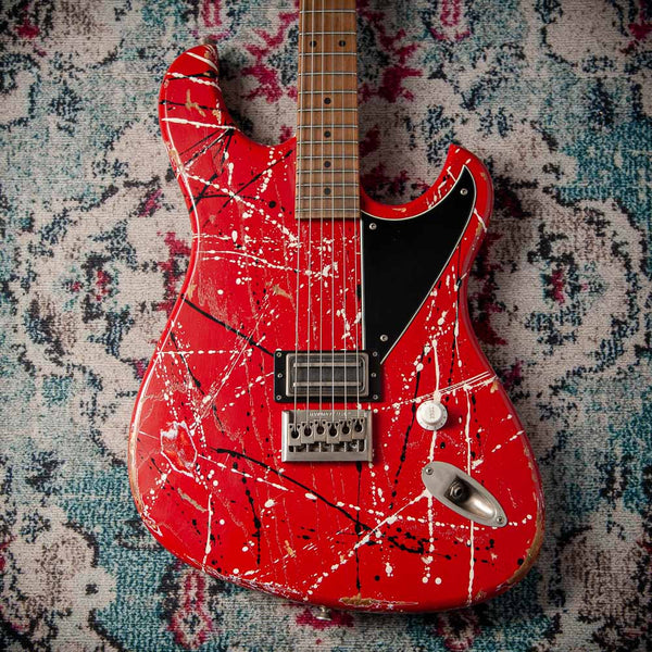 Novo Idris H1 NAMM Signature Red/Black/White Splatter #DF0113