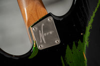 Novo Idris HSS Limited Bull Black/Candy Apple Green, Throbak Pickups, Signed by Dennis Fano #25680
