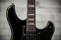 Novo Idris HSS Limited Bull Black/Candy Apple Green, Throbak Pickups, Signed by Dennis Fano #25680
