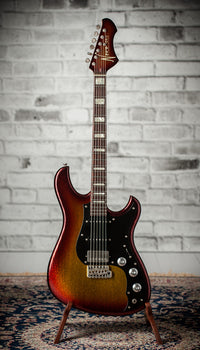 Novo Idris HSS Limited Sienna Burst Sparkle, Throbak Pickups, Signed by Dennis Fano #25737