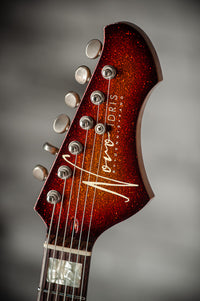 Novo Idris HSS Limited Sienna Burst Sparkle, Throbak Pickups, Signed by Dennis Fano #25737