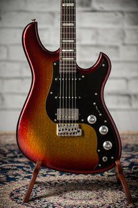 Novo Idris HSS Limited Sienna Burst Sparkle, Throbak Pickups, Signed by Dennis Fano #25772