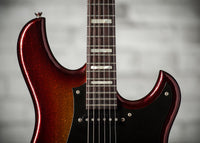 Novo Idris HSS Limited Sienna Burst Sparkle, Throbak Pickups, Signed by Dennis Fano #25772