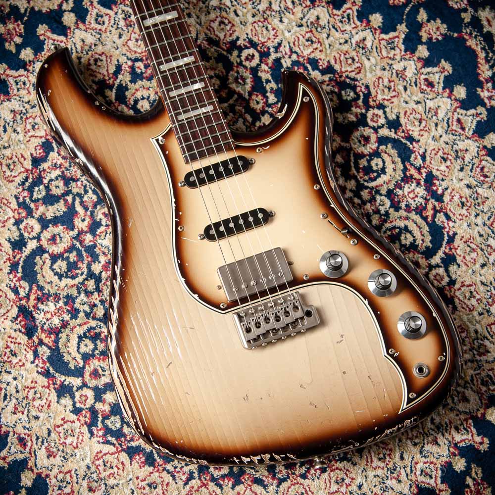 Novo Idris HSS Limited Toasted Marshmallow, Throbak Pickups, Signed by Dennis Fano #25683
