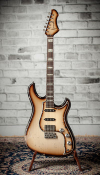 Novo Idris HSS Limited Toasted Marshmallow, Throbak Pickups, Signed by Dennis Fano #25684