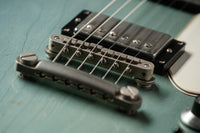 Novo Solus H2 Ice Blue Metallic over 3-Tone Sunburst 3-Ply Parchment Pickguard Medium Distress SN 24606