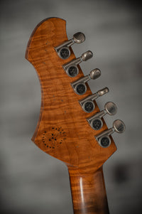 Novo Solus H2 Ice Blue Metallic over 3-Tone Sunburst 3-Ply Parchment Pickguard Medium Distress SN 24606