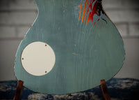 Novo Solus H2 Ice Blue Metallic over 3-Tone Sunburst 3-Ply Parchment Pickguard Medium Distress SN 24606