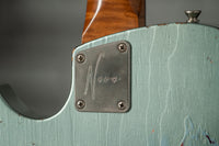 Novo Solus H2 Ice Blue Metallic over 3-Tone Sunburst 3-Ply Parchment Pickguard Medium Distress SN 24606