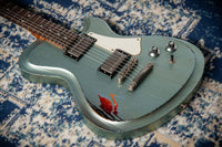 Novo Solus H2 Ice Blue Metallic over 3-Tone Sunburst 3-Ply Parchment Pickguard Medium Distress SN 24606