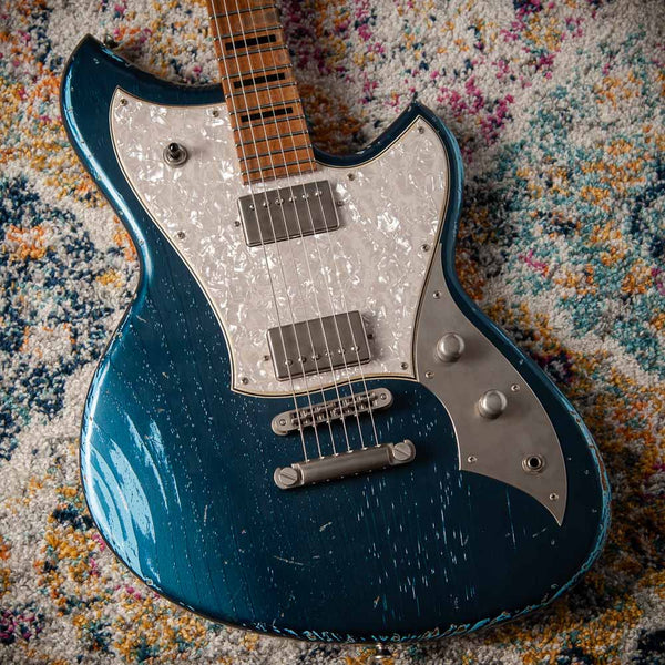 Novo Serus H2 Lake Como Blue over Daphne Blue Medium Distress Block Inlay #241013