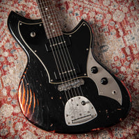 Novo Serus J Bull Black over Candy Apple Red Medium Distress #26079