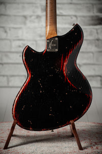 Novo Serus J Bull Black over Candy Apple Red Medium Distress #26079