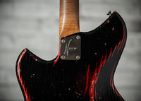 Novo Serus J Bull Black over Candy Apple Red Medium Distress #26079