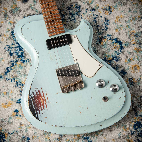 Novo Solus F2 Custom Sonic Blue over 3-Tone Sunburst #25073
