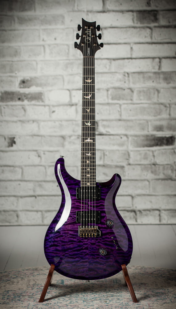 PRS Custom 24 Quilted Maple Artist Top, Trans Purple #0429750