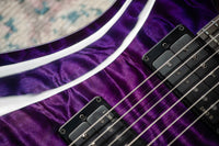 PRS Custom 24 Quilted Maple Artist Top, Trans Purple #0429750