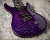 PRS Custom 24 Quilted Maple Artist Top, Trans Purple #0429750