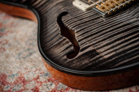 PRS DGT Semi-Hollow 10 Top Charcoal Burst Natural Back #0423129