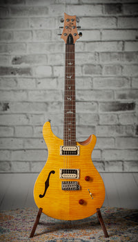 PRS SE Custom 22 Semi-Hollow Santana Yellow #CTID43937 Demo
