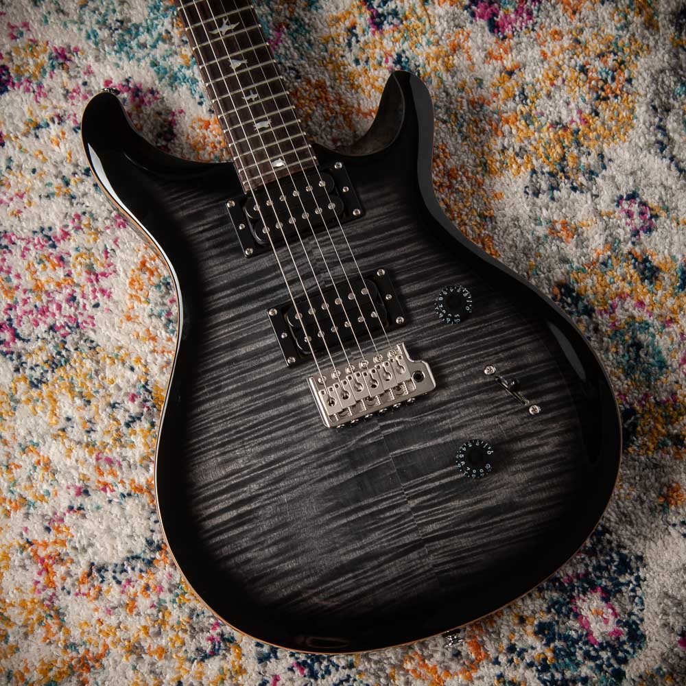 PRS SE Custom 24 Charcoal Burst #CTID32939 Demo