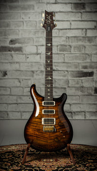 PRS Studio 22 Flame Maple 10-Top, Pattern Neck, Black Gold Wraparound Burst #0386018