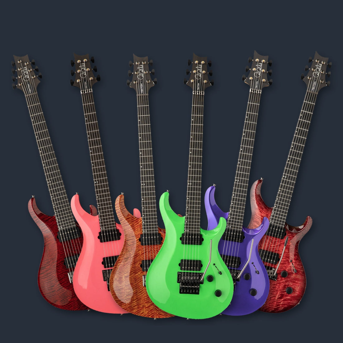 The PRS Tekton family in six finishes