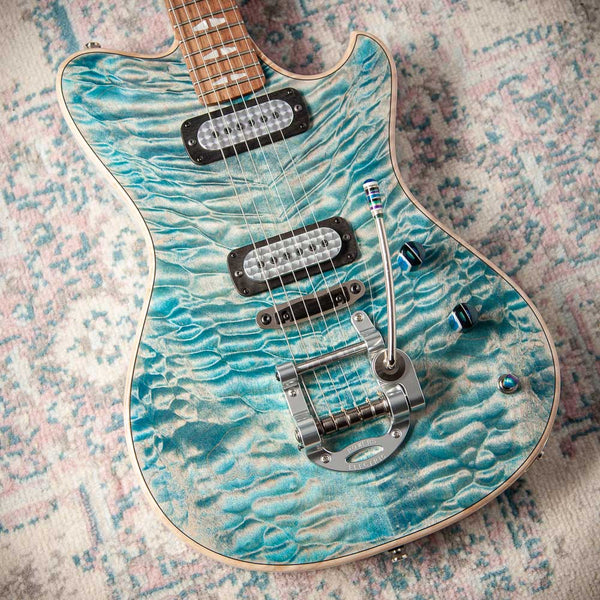 Powers Electric A-Type Select Maple Custom Ocean Blue FF42 White Back #B374