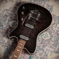 Powers Electric A-Type Select Maple Quilt, Light Shadow Black, FF42 pickups, CamTail #A781