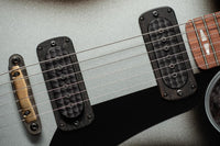 Powers Electric A-Type Silverburst, FF42 Black, Black, Brass, Dark Knobs, HardTail #B289