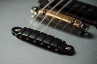 Powers Electric A-Type Silverburst, FF42 Black, Black, Brass, Dark Knobs, HardTail #B289