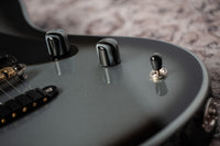 Powers Electric A-Type Silverburst, FF42 Black, Black, Brass, Dark Knobs, HardTail #B289