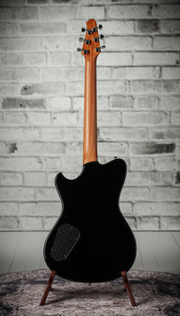 Powers Electric A-Type Silverburst, FF42 Black, Black, Brass, Dark Knobs, HardTail #B289