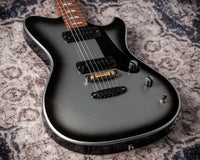 Powers Electric A-Type Silverburst, FF42 Black, Black, Brass, Dark Knobs, HardTail #B289