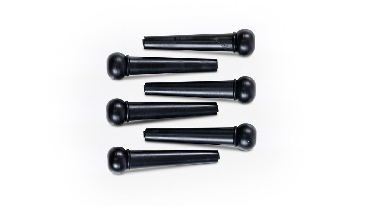 Taylor Bridge Pin Set, Ebony w/ Abalone