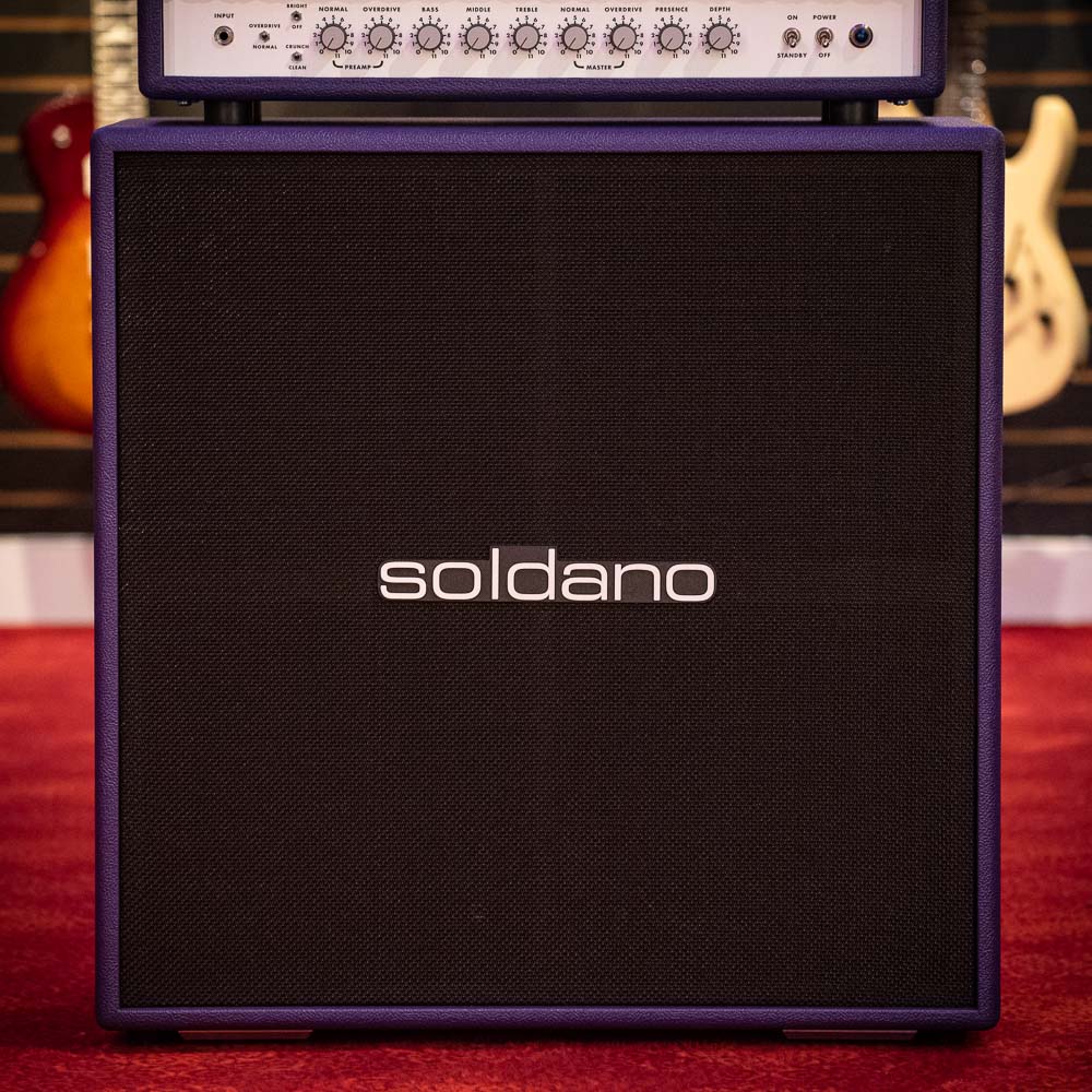 Soldano 4x12 Custom Straight Cabinet Purple Tolex Black Grill