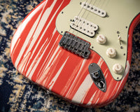 Suhr Custom Classic S Fiesta Red/Olympic White Drip SN# 72527