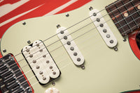 Suhr Custom Classic S Fiesta Red/Olympic White Drip SN# 72527