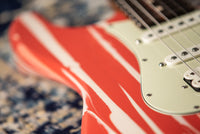 Suhr Custom Classic S Fiesta Red/Olympic White Drip SN# 72527
