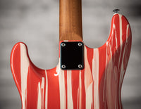 Suhr Custom Classic S Fiesta Red/Olympic White Drip SN# 72527