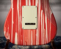 Suhr Custom Classic S Fiesta Red/Olympic White Drip SN# 72527