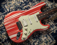 Suhr Custom Classic S Fiesta Red/Olympic White Drip SN# 72527