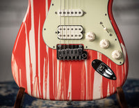 Suhr Custom Classic S Fiesta Red/Olympic White Drip SN# 72527