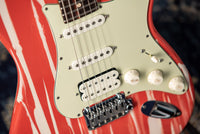 Suhr Custom Classic S Fiesta Red/Olympic White Drip SN# 72527