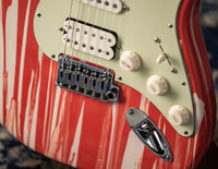 Suhr Custom Classic S Fiesta Red/Olympic White Drip SN# 72527