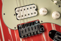 Suhr Custom Classic S Fiesta Red/Olympic White Drip SN# 72527