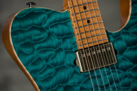 Suhr Custom Modern T Quilt Top Roasted Body Ocean Blue SN#73987 USED