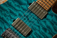 Suhr Custom Modern T Quilt Top Roasted Body Ocean Blue SN#73987 USED