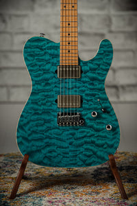 Suhr Custom Modern T Quilt Top Roasted Body Ocean Blue SN#73987 USED